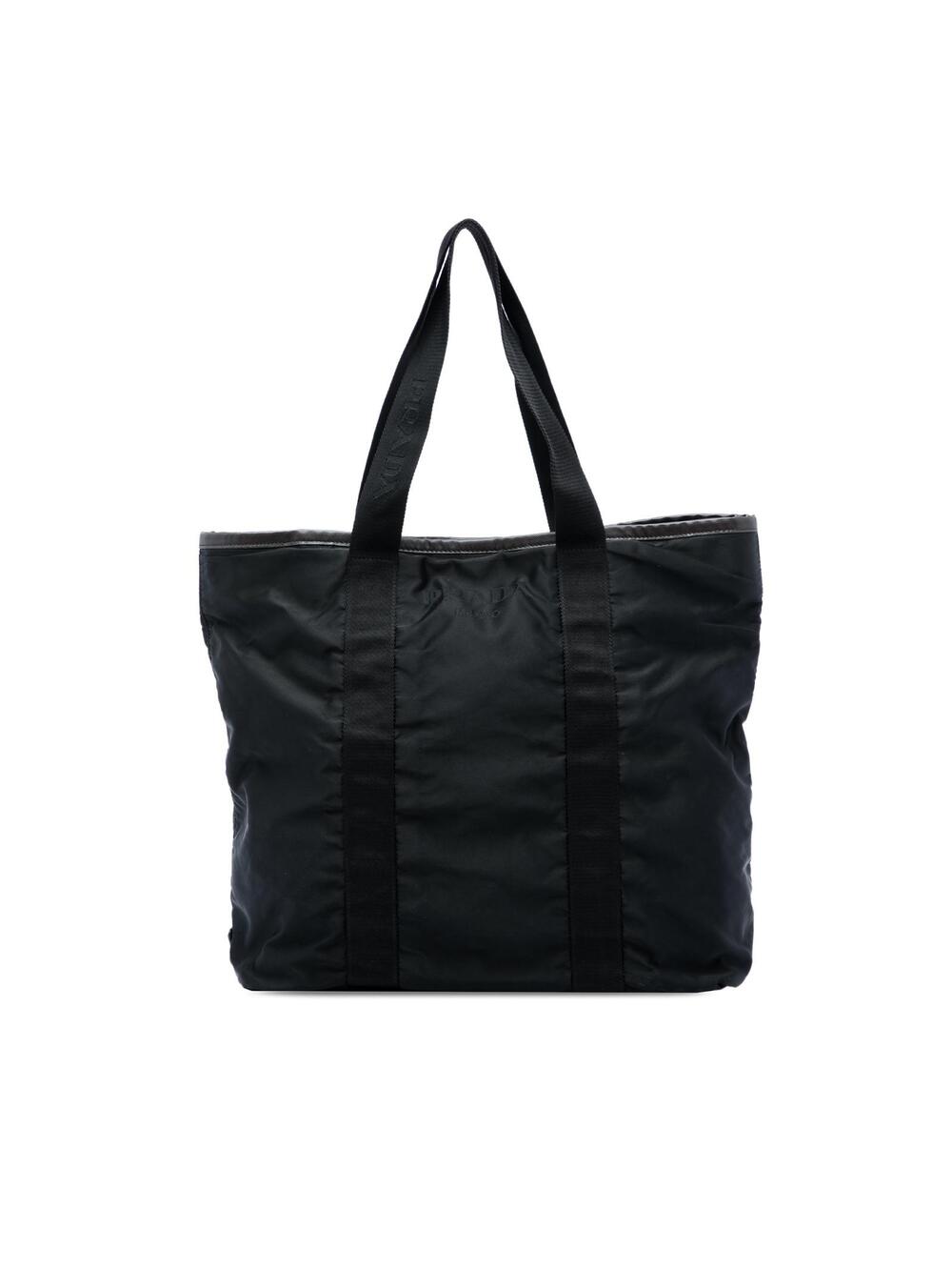 Prada Saffiano Trimmed Tessuto Tote #359744P55B